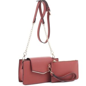 💥🔥Elegant Dark Coral/Spice Colored Women's Bag Set💥🔥